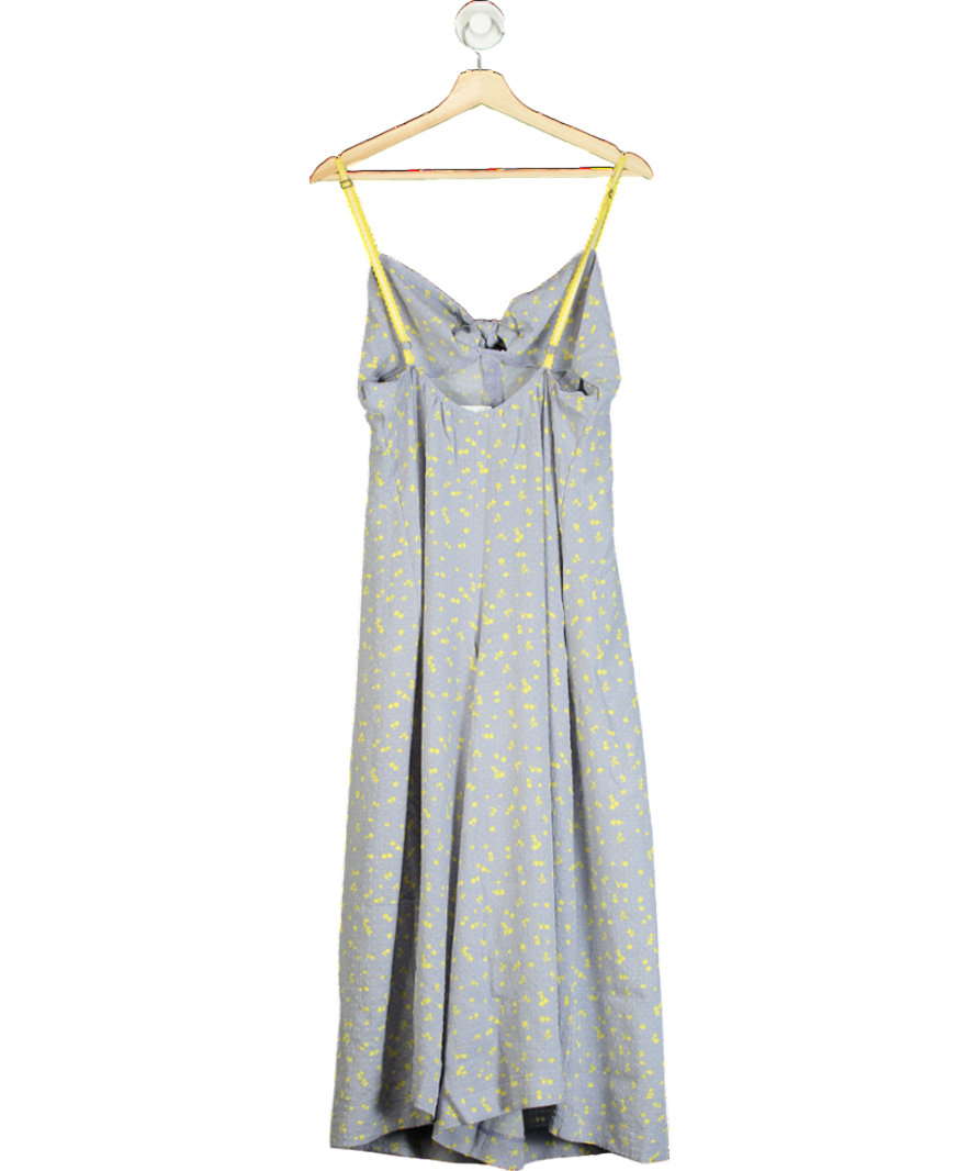 Free People Blue / Grey Coming Home Romper Jumpsuit UK M