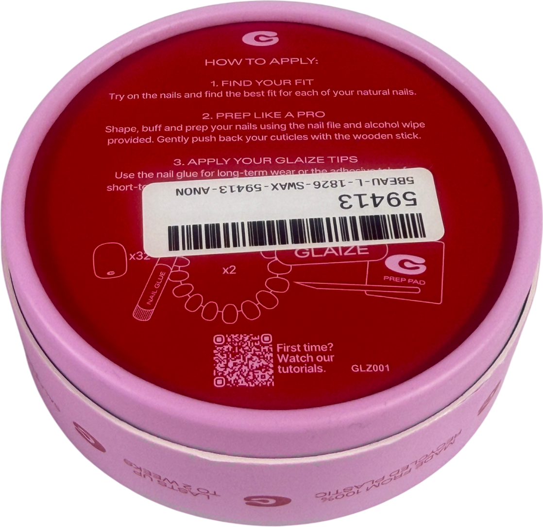 Glaize Press On Nails Classic Red 32