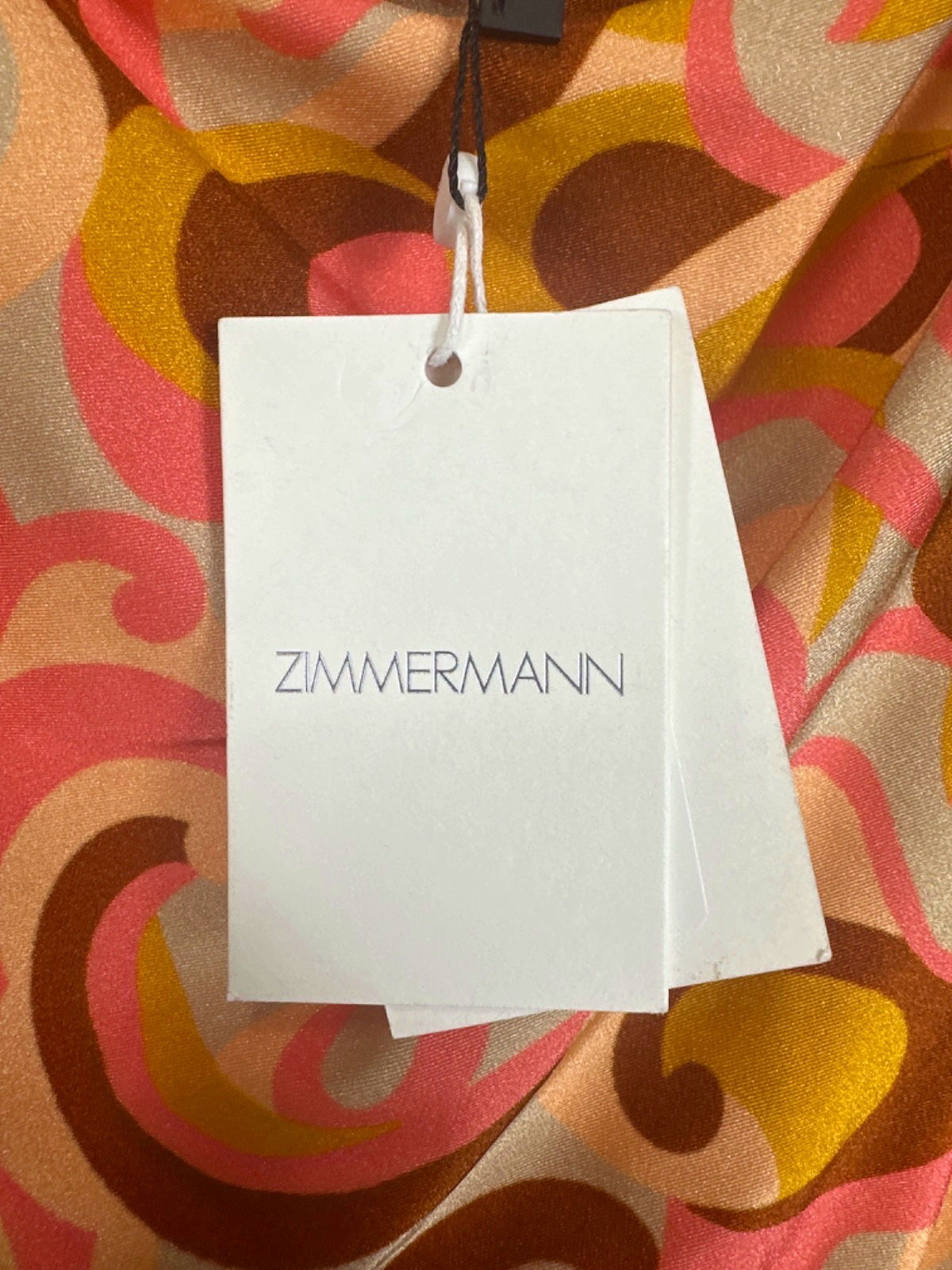 Zimmermann Swirl Mae Buckle Shoulder One-Piece Swimsuit UK 10