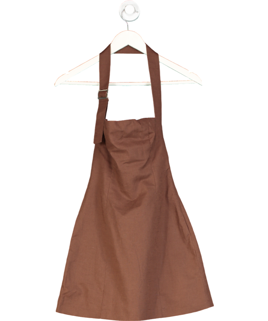 Peppermayo Brown Juliana Linen Mini Dress UK 6