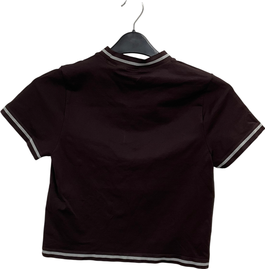 gymshark Brown Seamless Crop Top UK XL