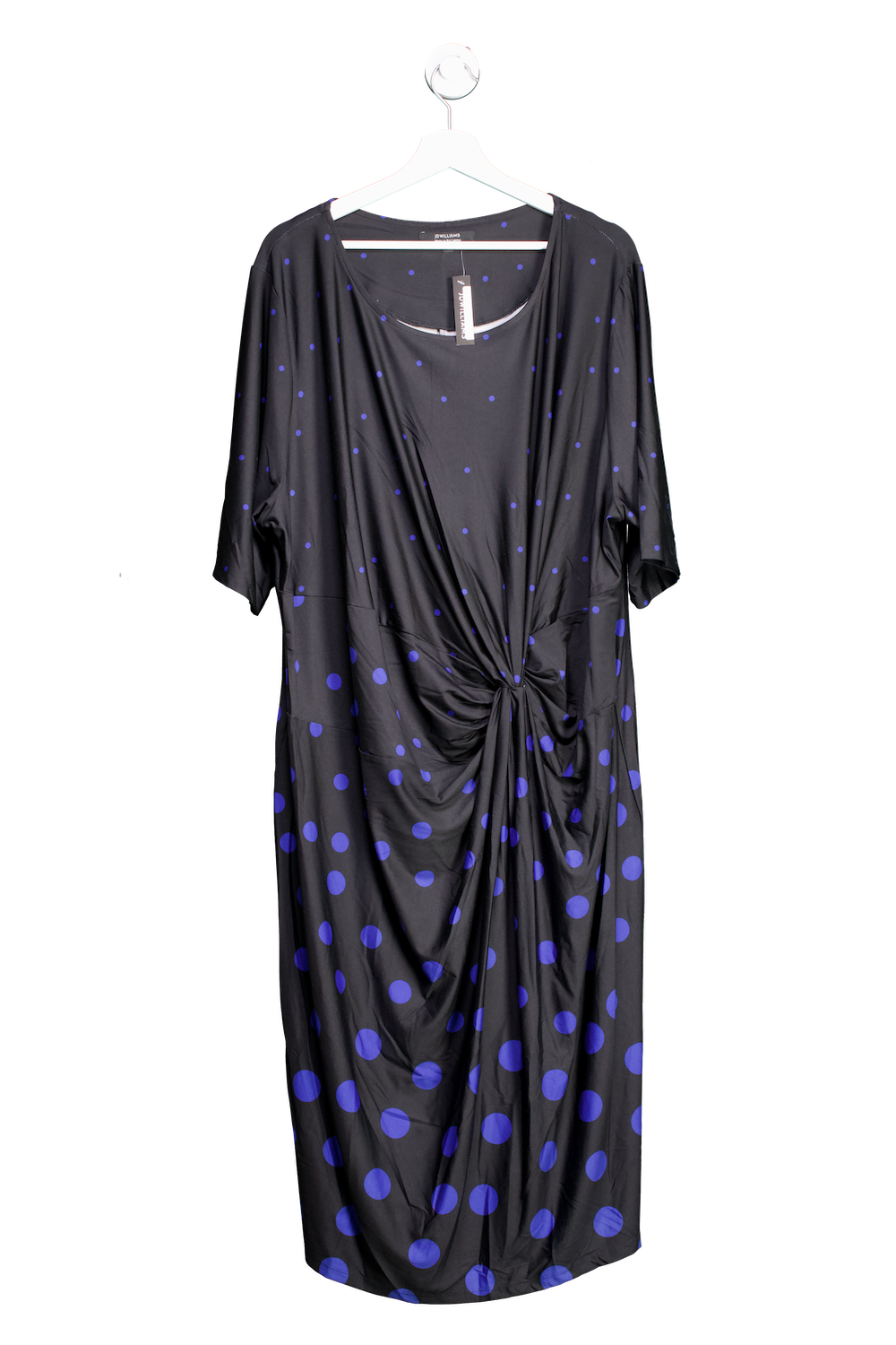 JD Williams Black And Blue Twisted Midi Dress UK 32