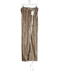 Mistress Rocks Brown Vegan Leather Snakeskin V-front Trousers UK M