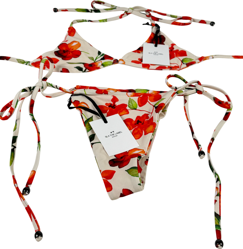 SLA the label Multicoloured 2-piece Capri Bikini Set UK S/M