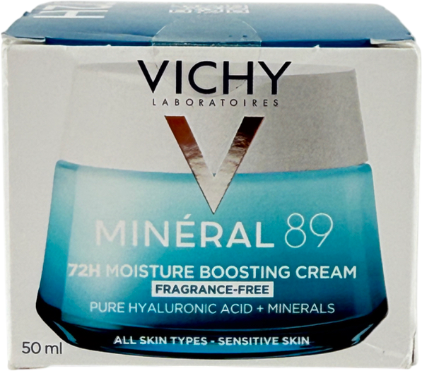 Vichy 89 72h Moisture Boosting Cream, Fragrance-free Face Moisturiser 50ml