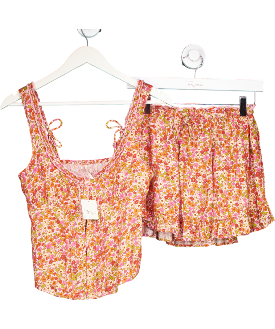 Free People Pink Ellia Spring Blossom Top And Skort Co-ord UK XS