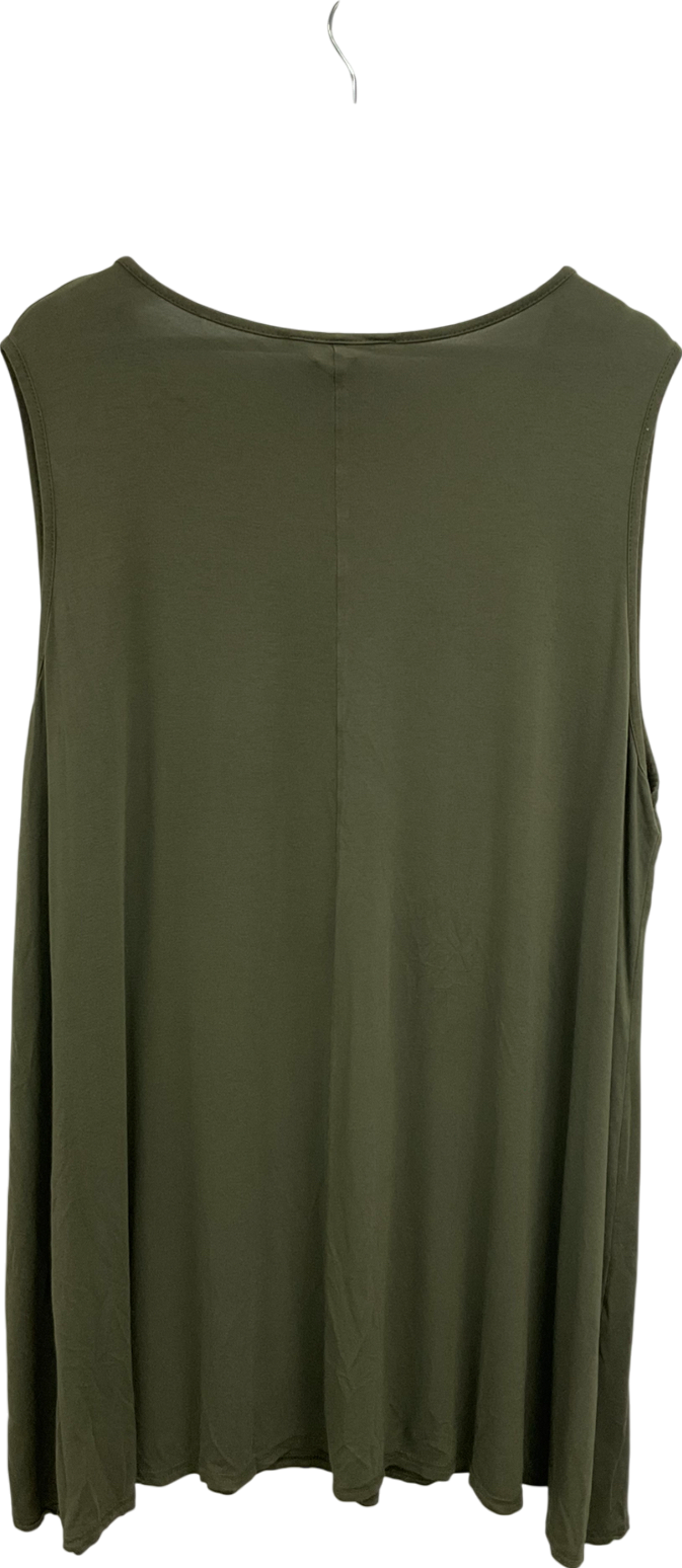 Yours Green V Neck Sleeveless Top UK 28