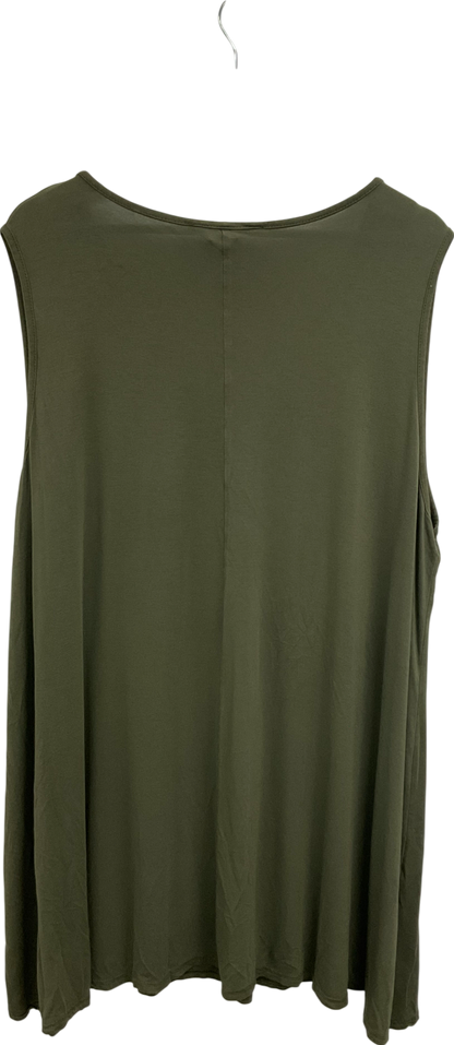 Yours Green V Neck Sleeveless Top UK 28