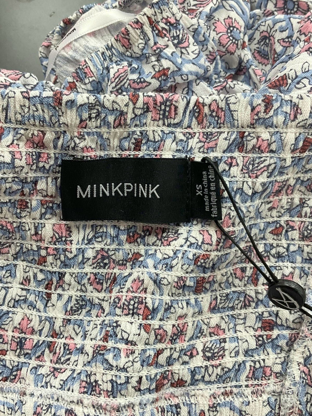 MINKPINK Multicolour Paisley Tie Front Crop Top UK XS