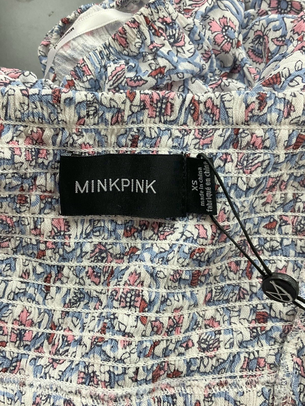 MINKPINK Multicolour Paisley Tie Front Crop Top UK XS