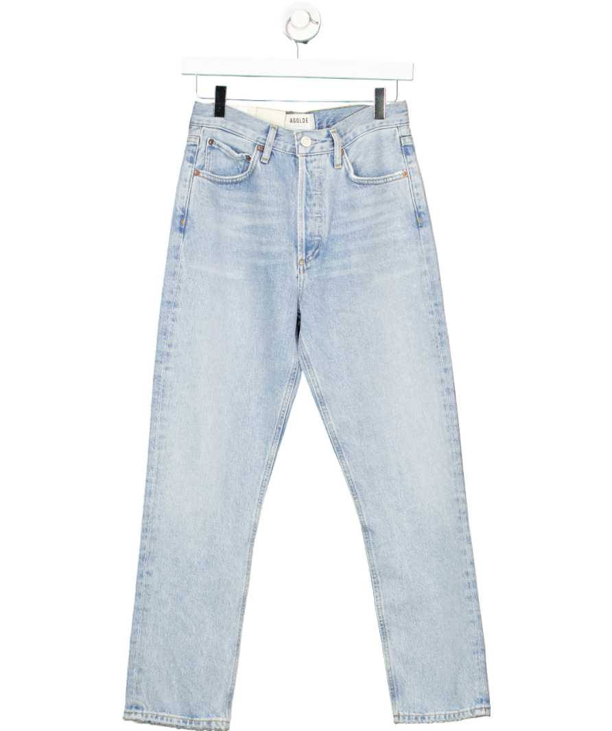 AGOLDE Blue Riley High-rise Straight Leg Crop Jeans W25
