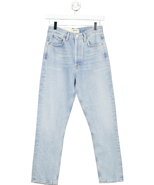 AGOLDE Blue Riley High-rise Straight Leg Crop Jeans W25