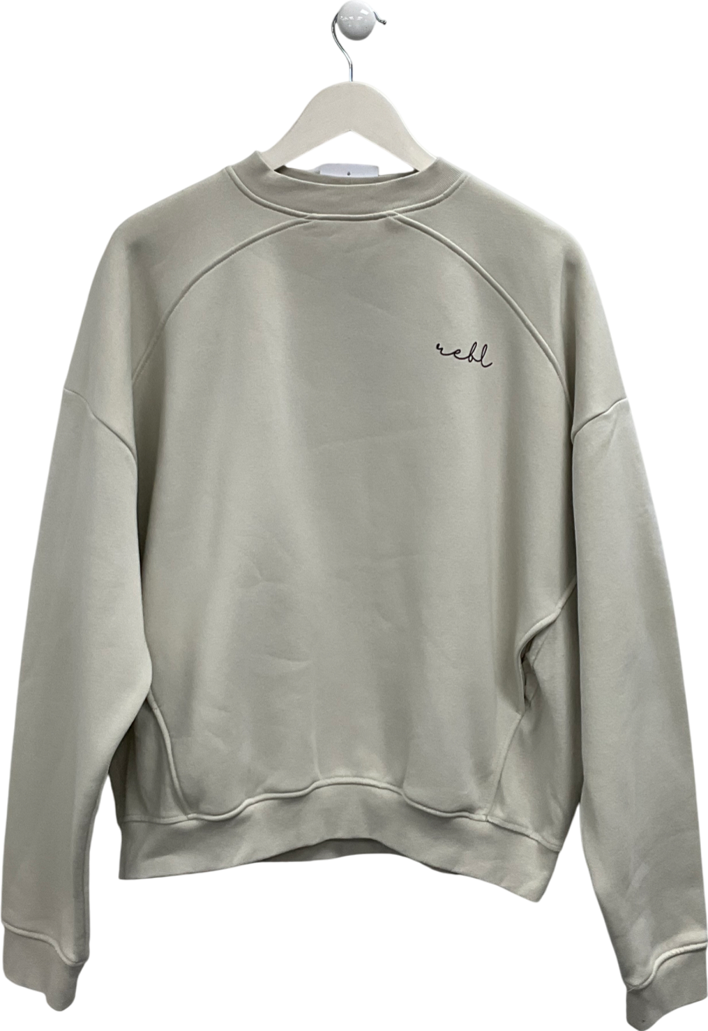 REBL Beige Signature Luxe Stone Sweatshirt UK M