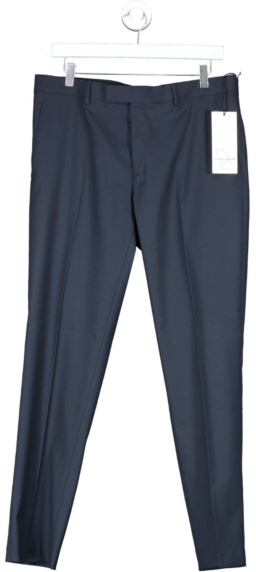 River Island Blue Skinny Fit Twill Suit Trousers W34