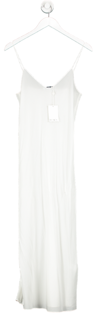 Raey White Thin Strap Silk Slip Dress UK 8