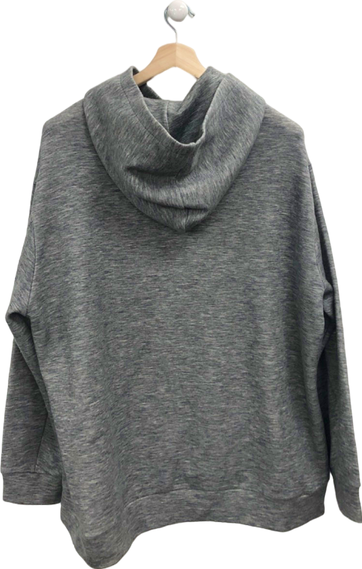 Raey Grey Oversized Cashmere-Blend Hooded Sweatshirt UK 8