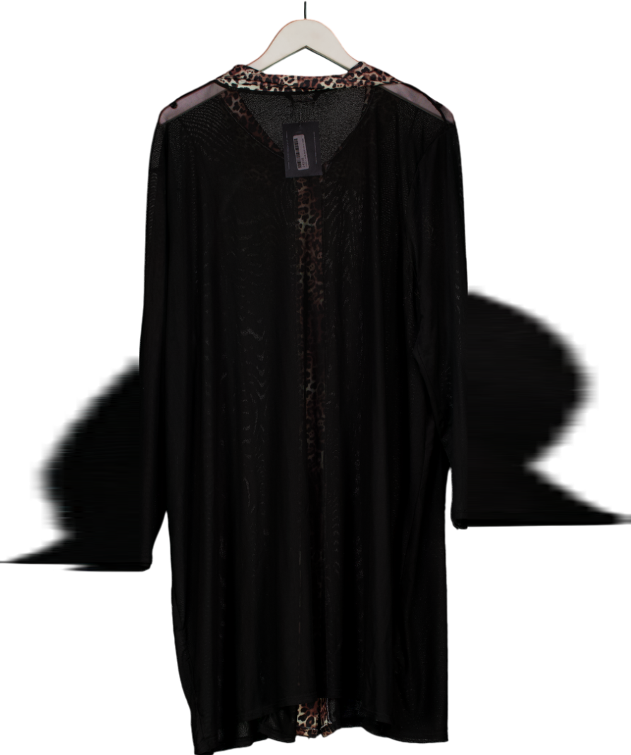 Yours Black Curve Oversized Mesh Shirt Dress UK 26