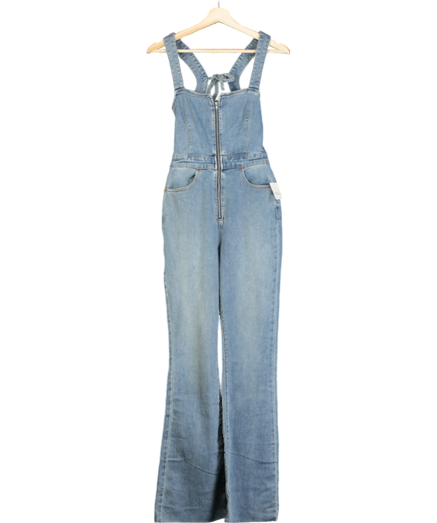 Free People Blue Crvy 2nd Ave Jumpsuit UK XS