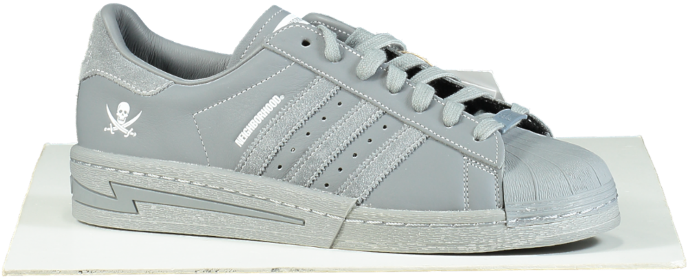 Adidas Grey X Neighborhood Superstar Sneakers UK 10