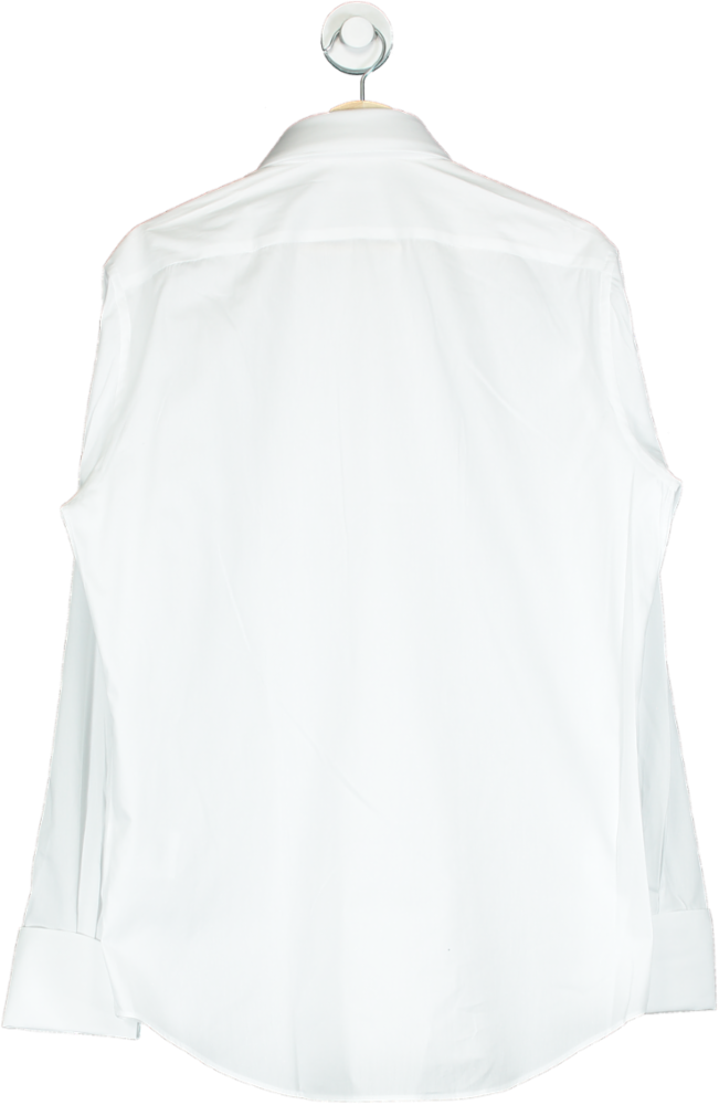 Suitsupply White Twill Slim Fit Tuxedo Shirt EU 41 UK 16” NECK / L