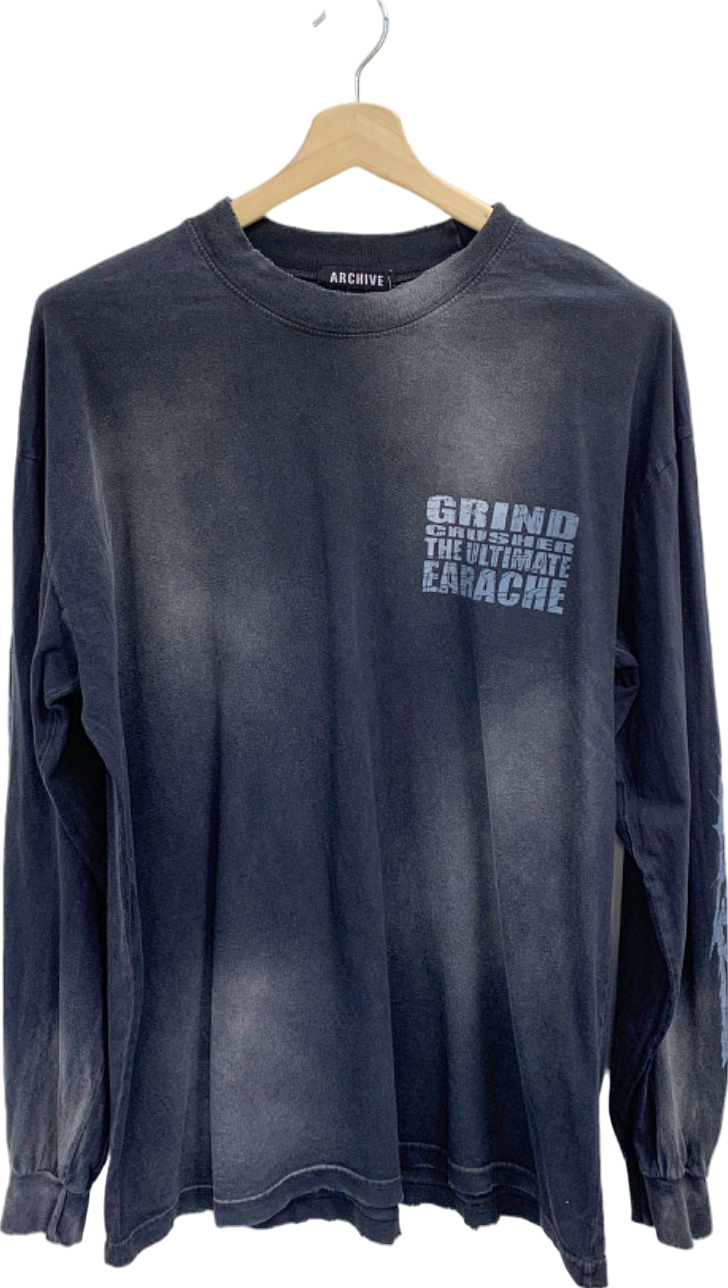 Archive Black Long Sleeve Grind Crusher Shirt UK XL