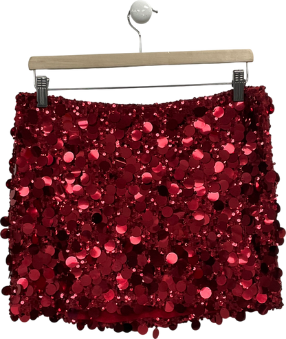 White Fox Red Stepping Out In Style Sequin Mini Skirt UK L