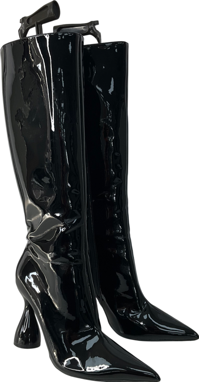 Ego Black Platform Knee High Boots UK 6 EU 39 👠