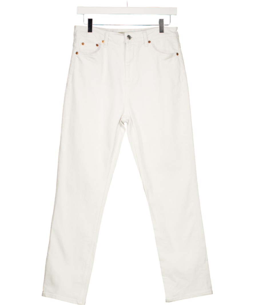 Topshop White High Rise Slim Straight Jeans L32 W30