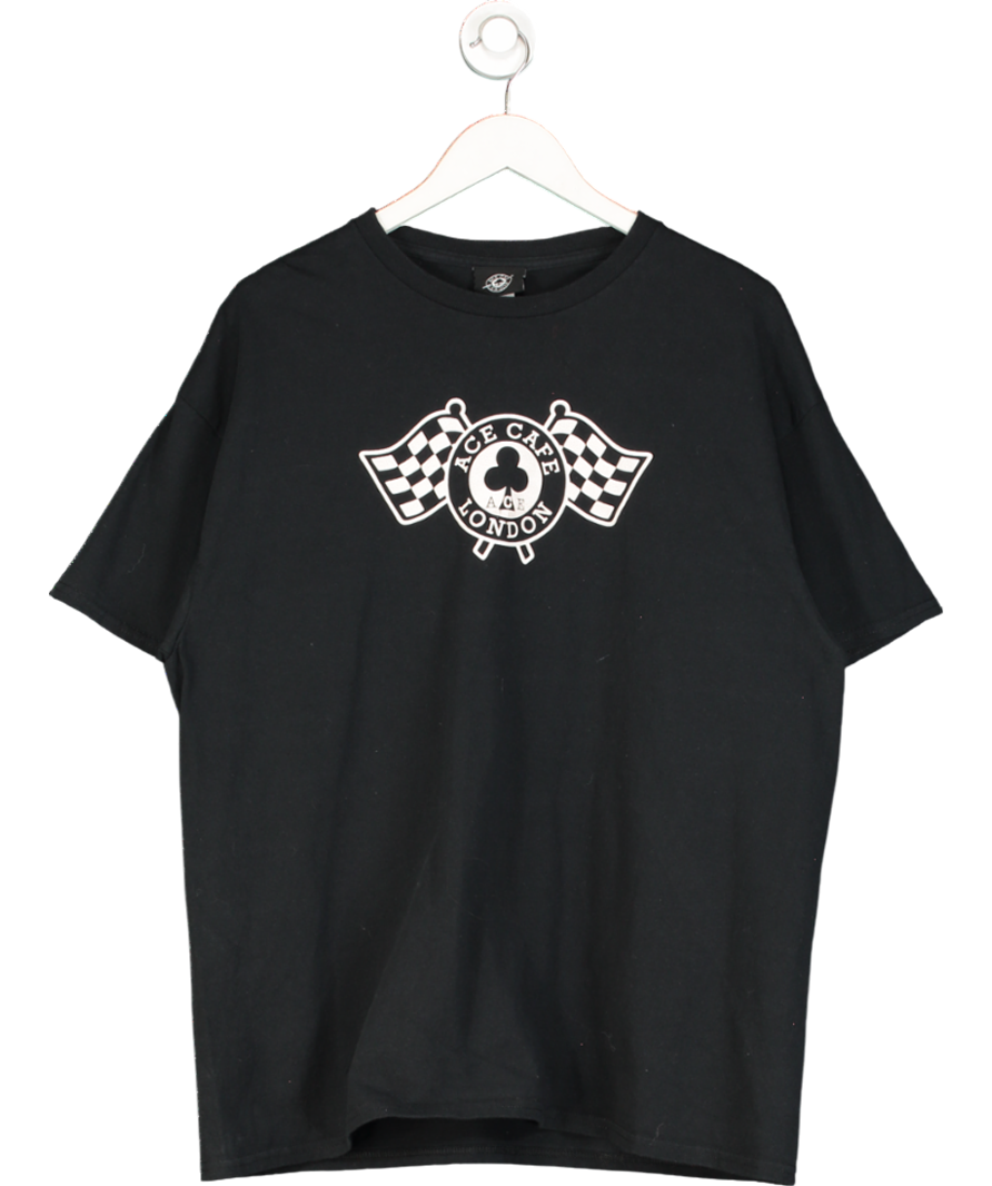 Ace Cafe Black Printed Logo T Shirt UK XL