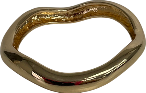 Metallic Wavy Bangle Bracelet One Size