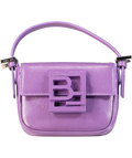 BY FAR Purple Leather Alfie Logo Mini Bag One Size