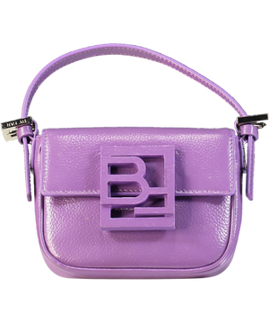 BY FAR Purple Leather Alfie Logo Mini Bag One Size