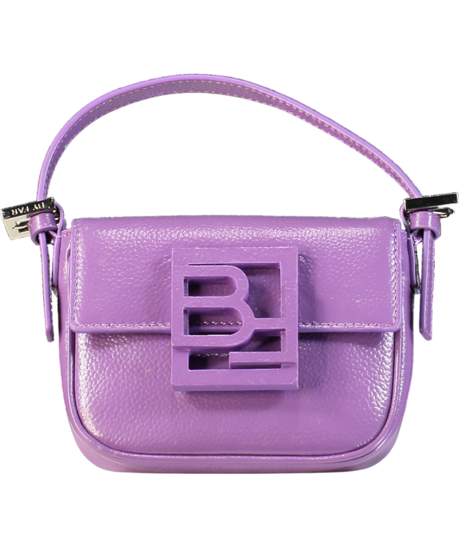 BY FAR Purple Leather Alfie Logo Mini Bag One Size