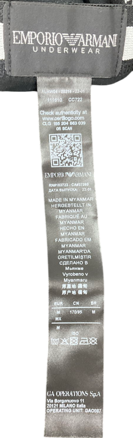 Emporio Armani Black Soft Modal Logo WaistbandBoxer Briefs UK M