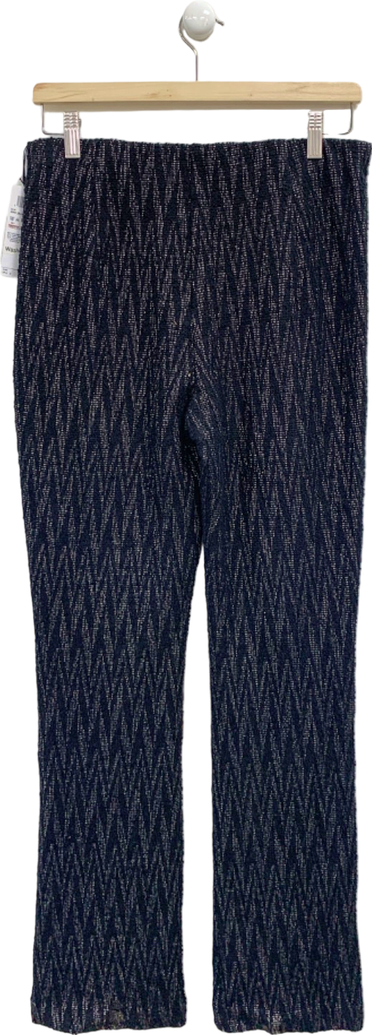 Marccain Black/White Jacquard Trousers Size N3