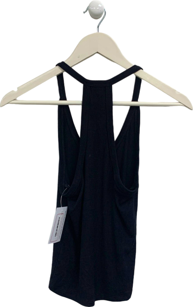 Joah Brown Black Ribbed Tank Top UK XS/S