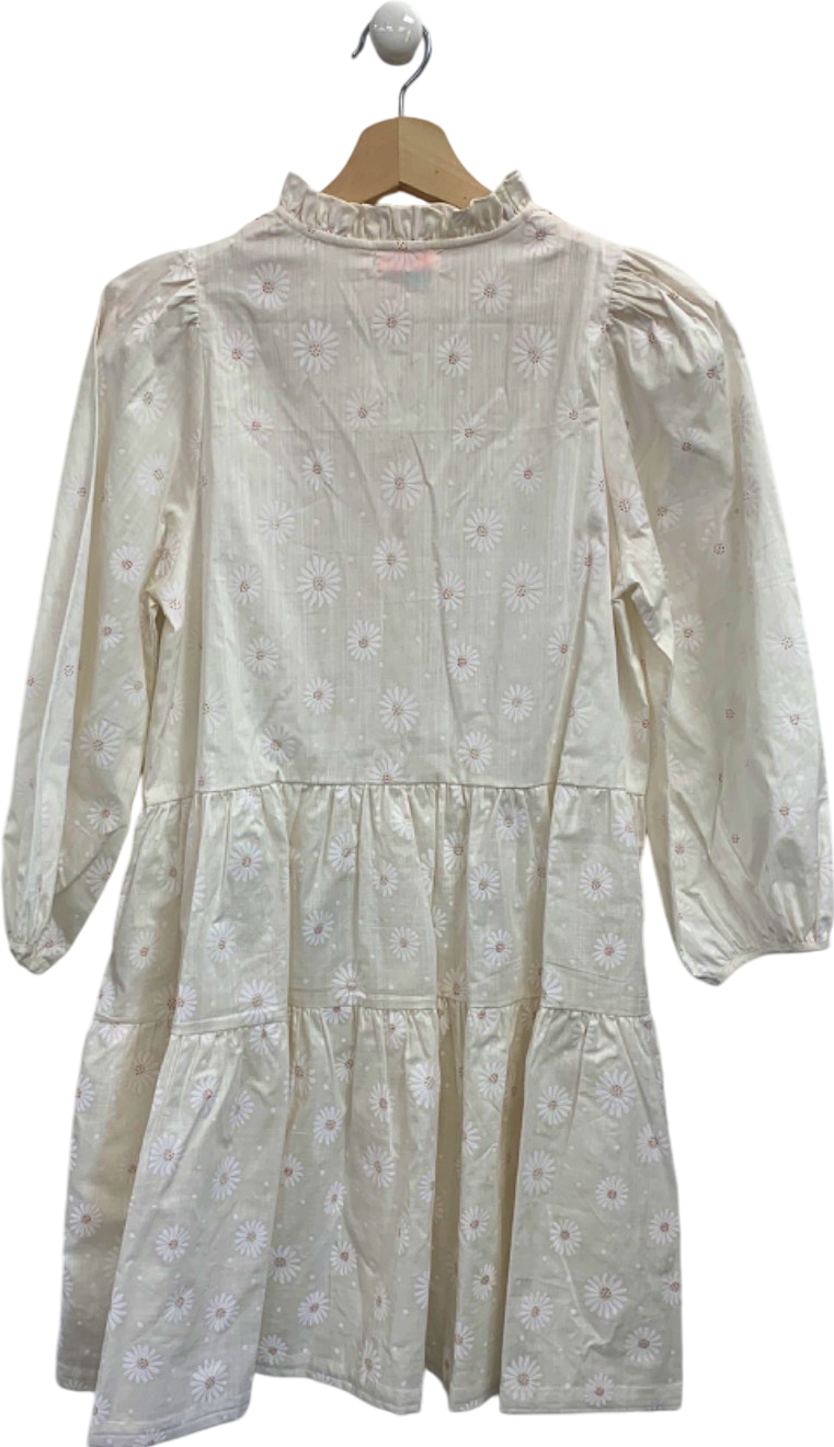 Smock London Cream Daisies Smock Dress UK S