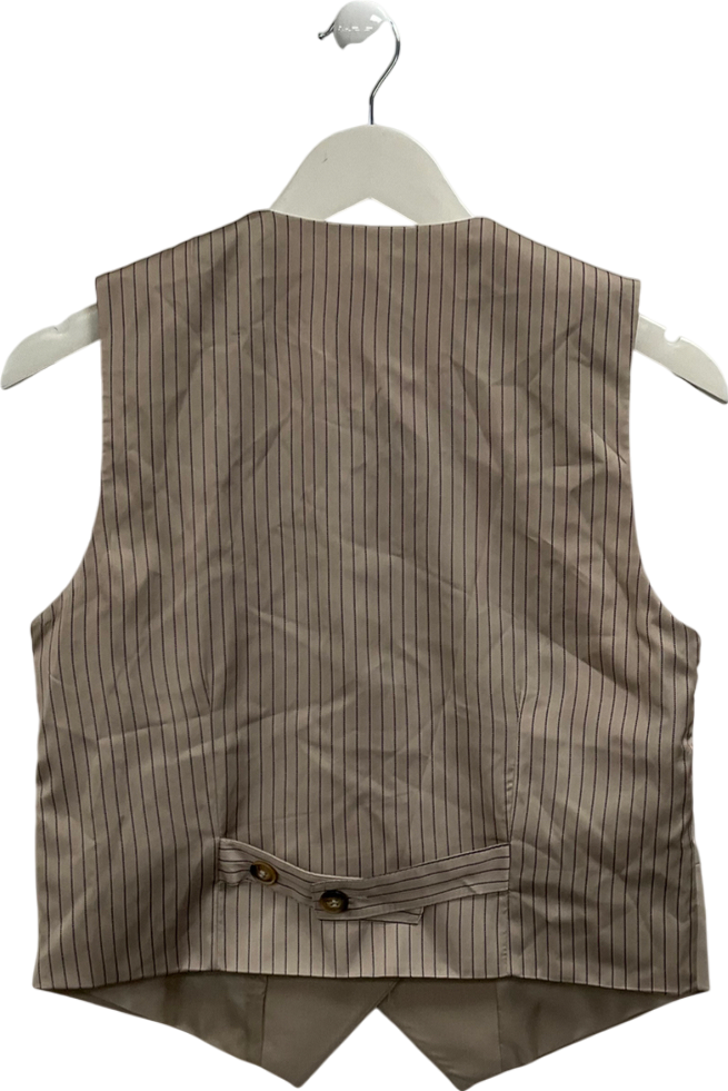 Hiccup Beige Button Down Vest UK S