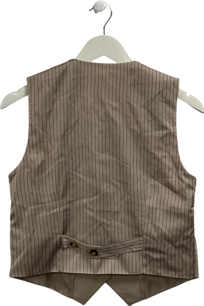 Hiccup Beige Button Down Vest UK S