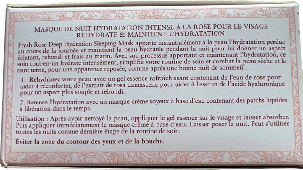 Fresh Rose Deep Hydration Sleeping Mask 35ml