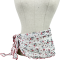 Oh Polly White Molinas Side-tie Sarong In Red Floral UK S