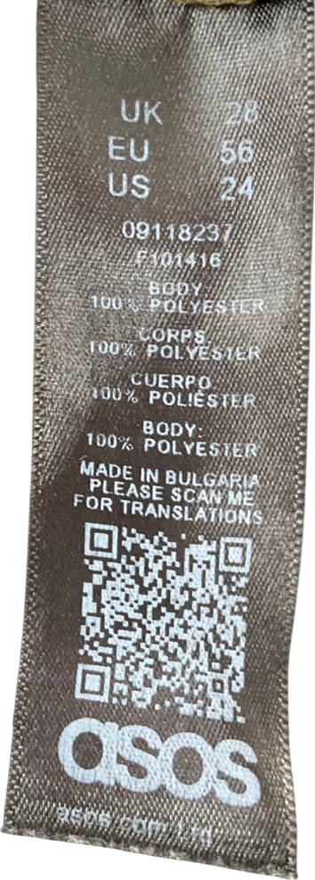 ASOS Green Snake Print Wide Leg Trousers UK 28