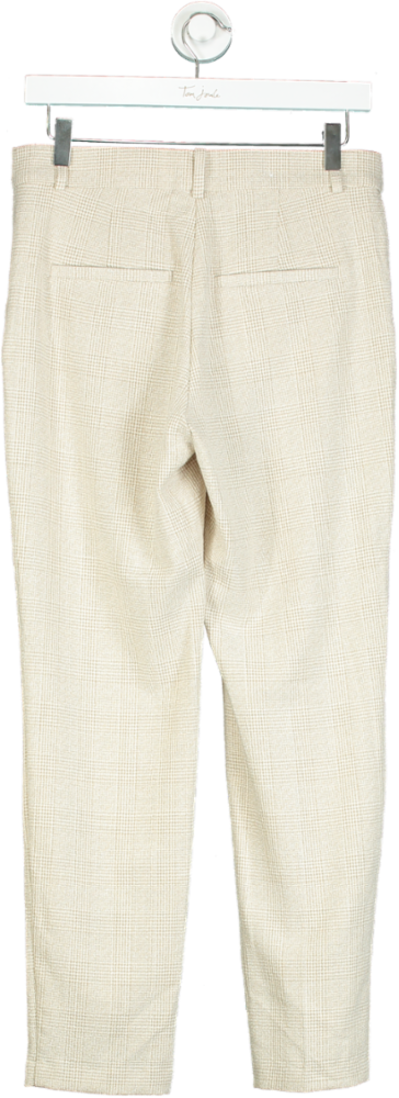 H&M Beige Textured Trousers UK 8