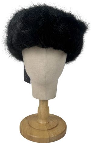 Helen moore Black Faux Fur Huff Headband One Size