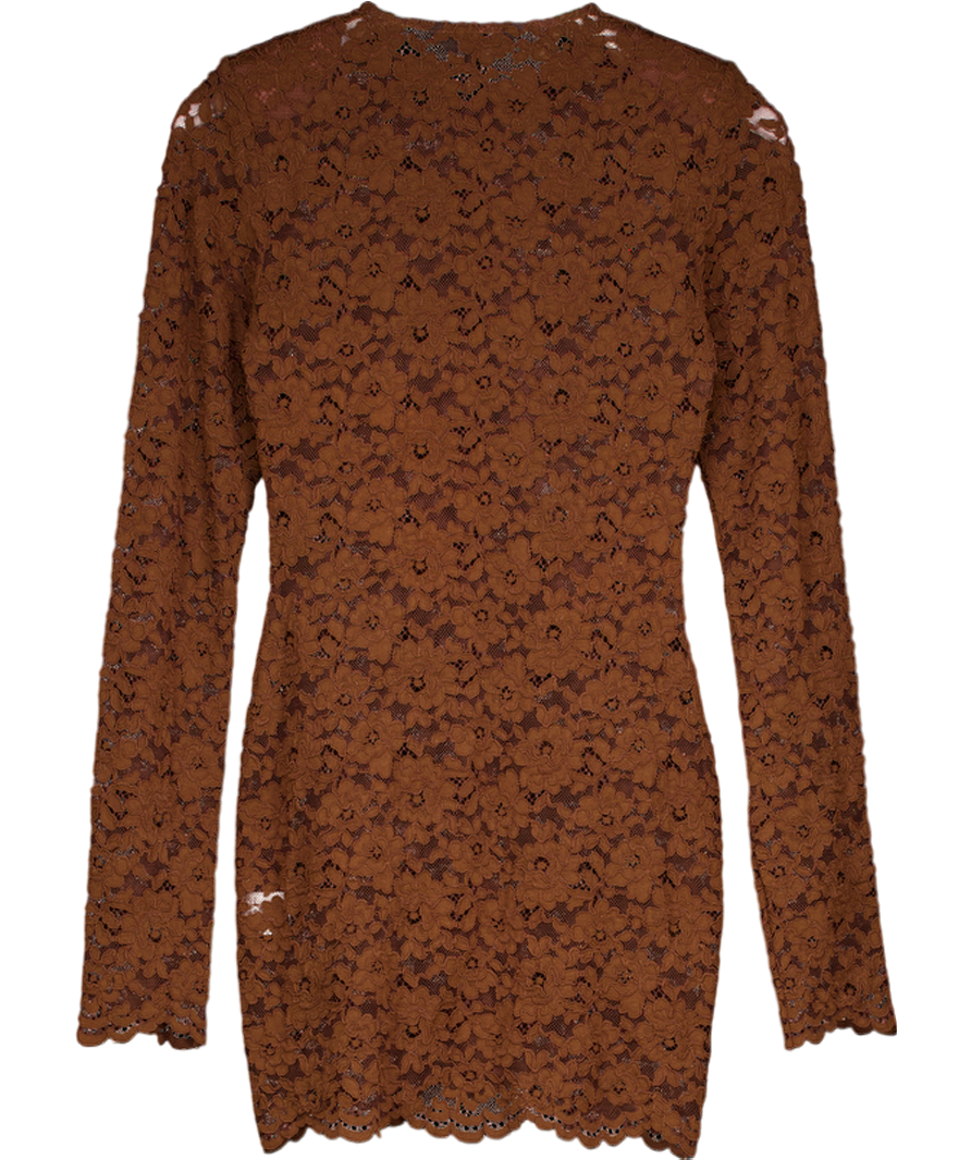 BLK.BLZ Brown Lace Dress UK 10