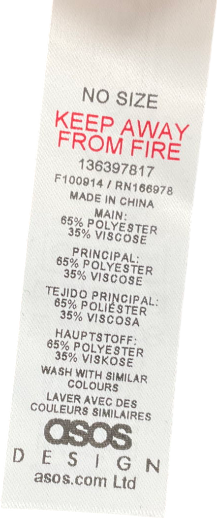 ASOS Beige Check Scarf One Size