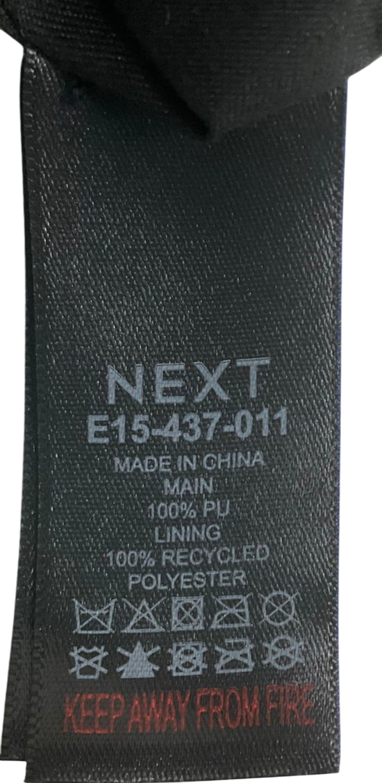 Next Black Croc Effect Handbag with gold sculptural handle