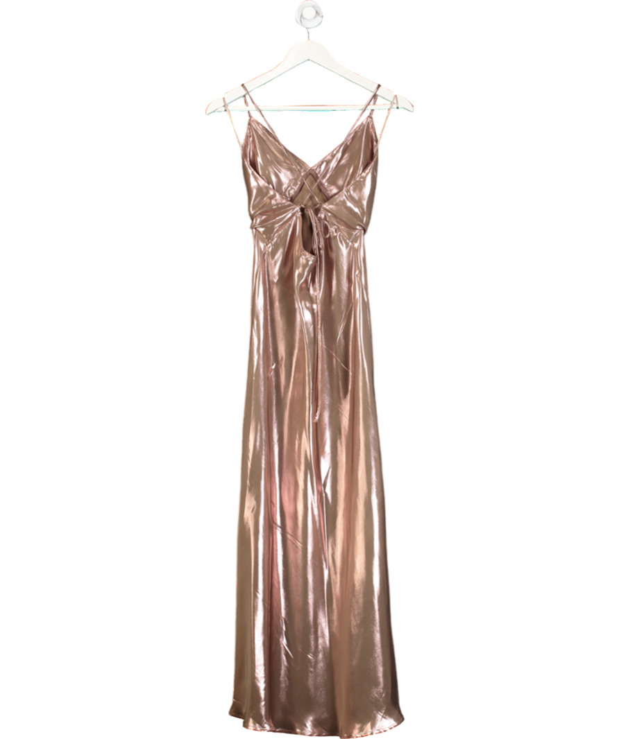 Next Metallic Cross Back Maxi Dress UK 10