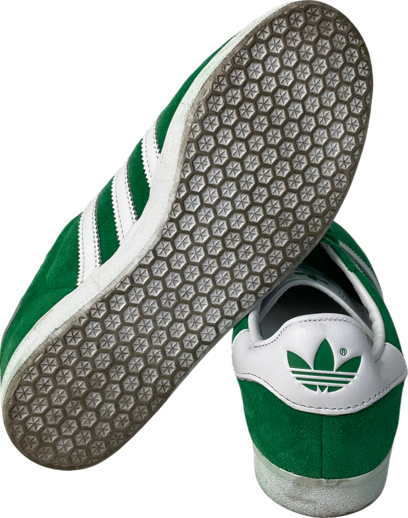 adidas Gazelle Trainers Green White White UK 5.5 EU 38.5 👠