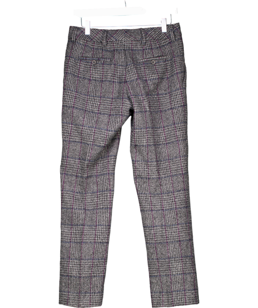 Ermanno scervino Grey Virgin Wool Straight Leg Trousers with sequin embellishment IT42 UK 10